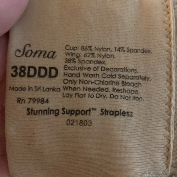 Soma, stunning support, strapless, convertible bra - Picture 6 of 9